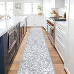 Pauwer Hallway Runner Rug 2'6'X14', Boho Washable Runner Rugs With Rubber Backing, Non Slip Carpet Runner For Hallways, Farmhous