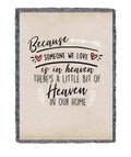 Pure Country Weavers There'S A Little Bit Of Heaven In Our Home Xl - Sympathy Bereavement Gift Tapestry Throw Woven From Cotton