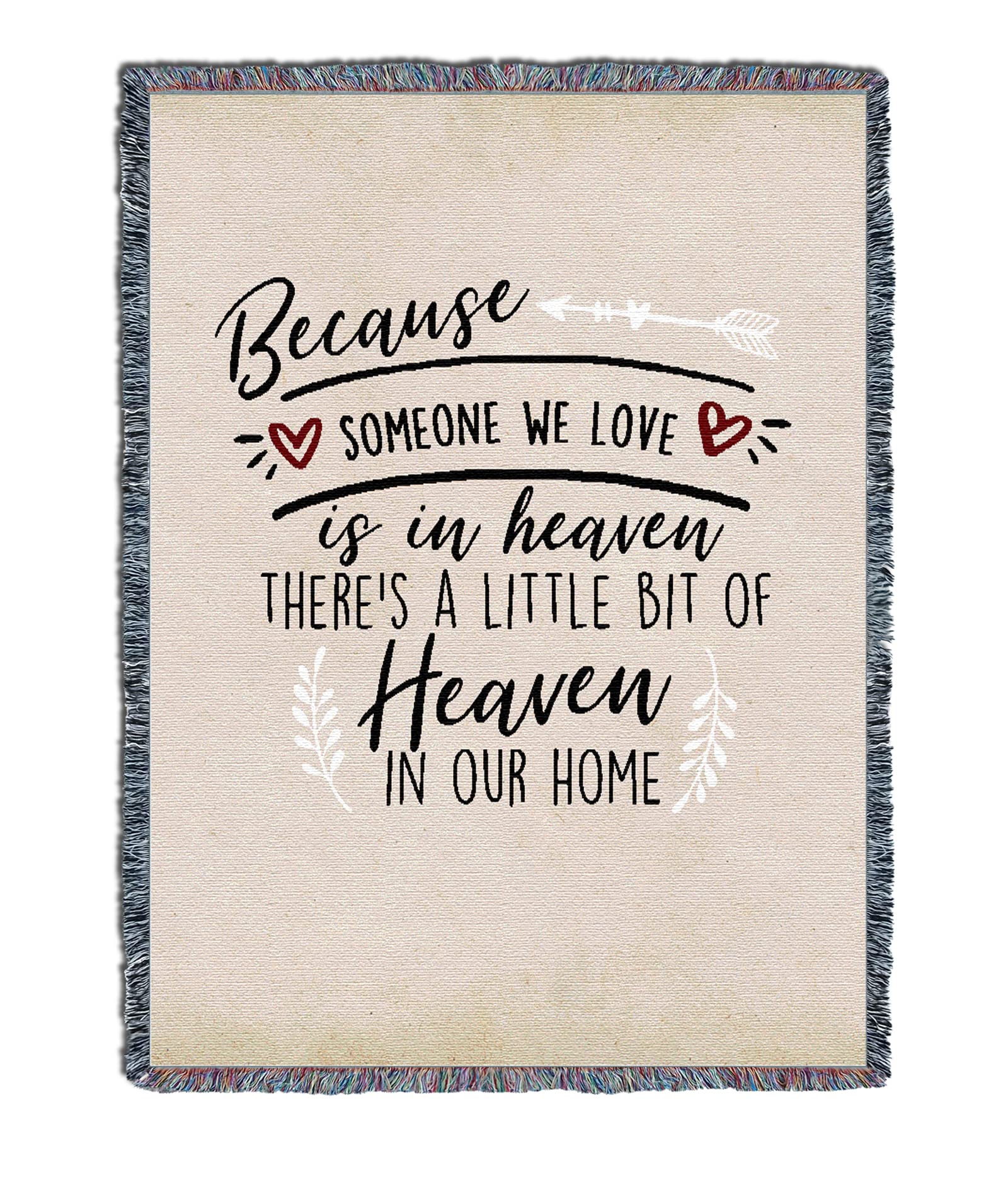 Pure Country Weavers There'S A Little Bit Of Heaven In Our Home Xl - Sympathy Bereavement Gift Tapestry Throw Woven From Cotton