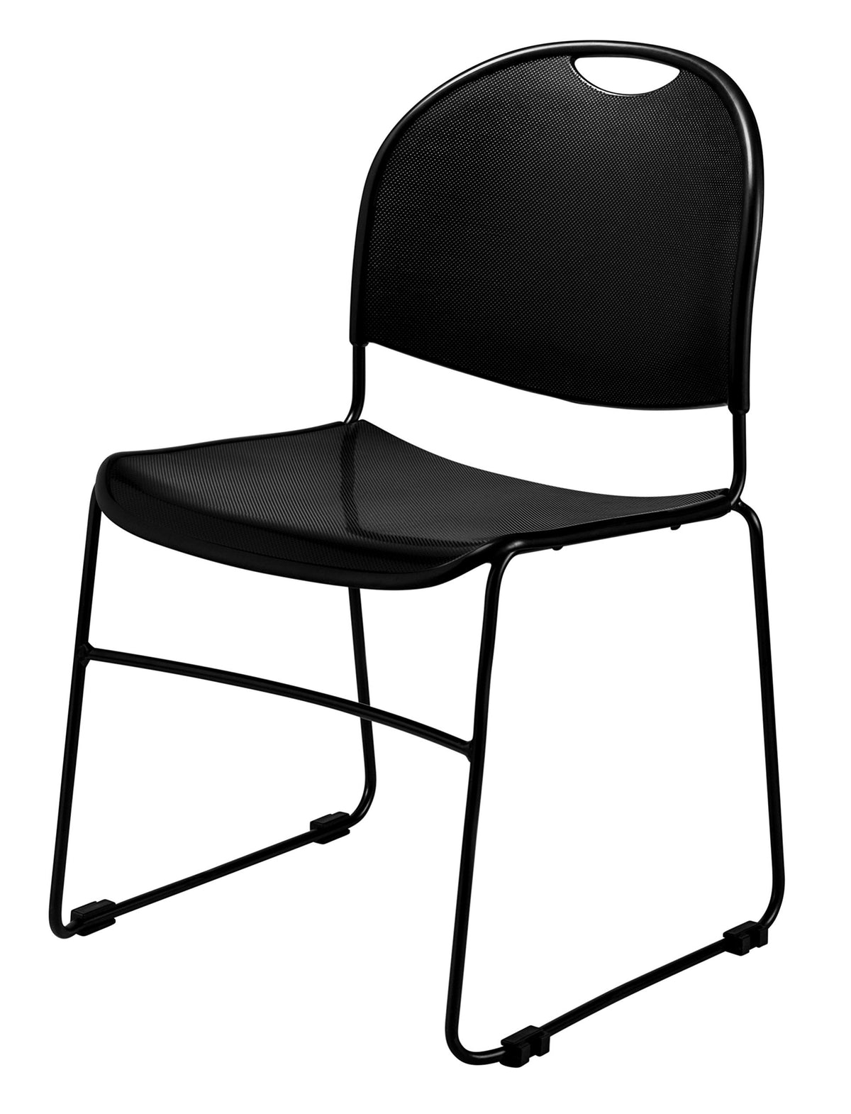 National Public Seating Commercialine® 850 Series Multi-Purpose Ultra Compact Stack Chair, Black