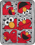 Jay Franco Sesame Street Hip Elmo Throw Blanket - Measures 40 X 50 Inches, Kids Bedding - Fade Resistant Super Soft Fleece