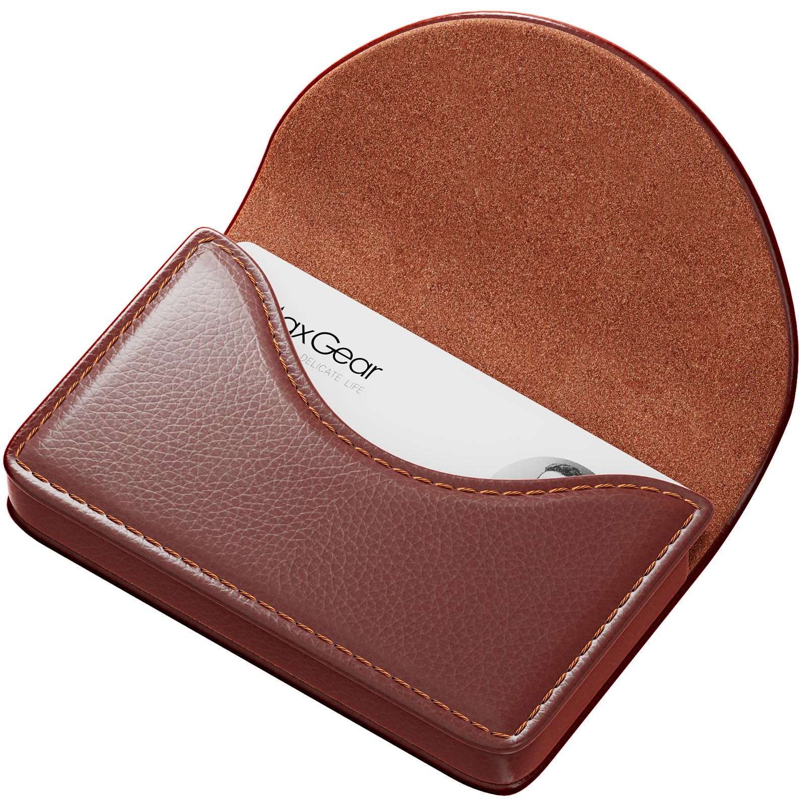 Maxgear Business Card Holder, Pu Leather Business Card Case Pocket Business Card Holders For Men Or Women, Professional Slim Bus
