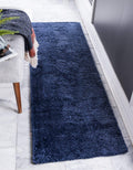 Unique Loom Solo Collection Area Rug - Calabasas (2 2 x 13 1 Runner, Navy Blue)