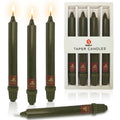 Olive Candles 4 PCS Taper Candle Unscented Tapered 8 inch Smokeless Candlesticks Candles Sticks Gift Idea Table Decor Candle Hou