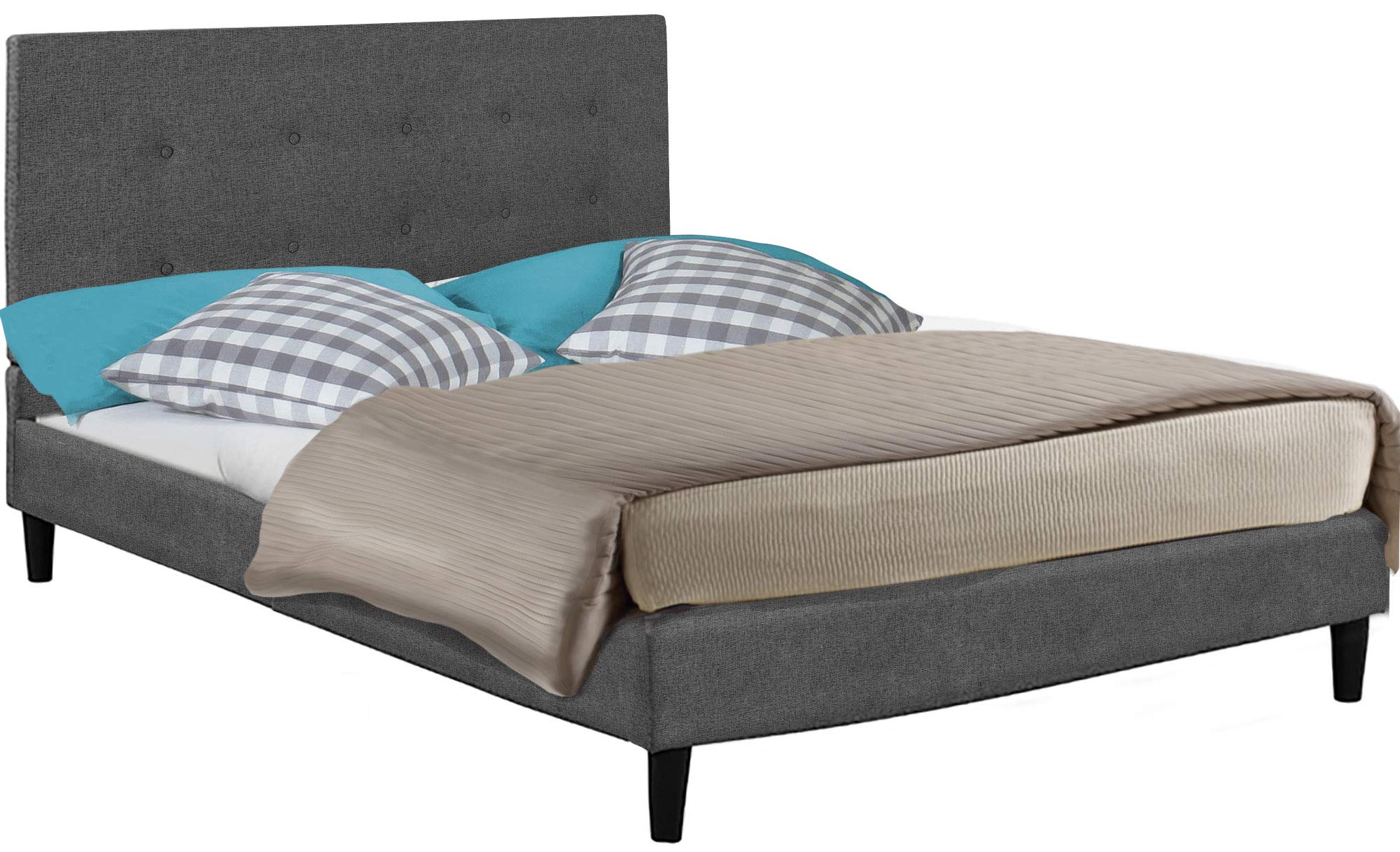 Dalton Tufted Upholstered Platform Bed in King
