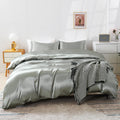 Hodo Home Satin Duvet Cover King Size, 3 Piece Silk Like Comforter Cover, Ultra Soft And Breathable Bedding Set With Zipper Clos