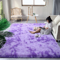 DweIke Extra Large Fuzzy Rug Fluffy Carpets, 8x10 Feet Tie-Dye Rugs for Living Room Bedroom Girls Kids Room Nursery Home Decor, 