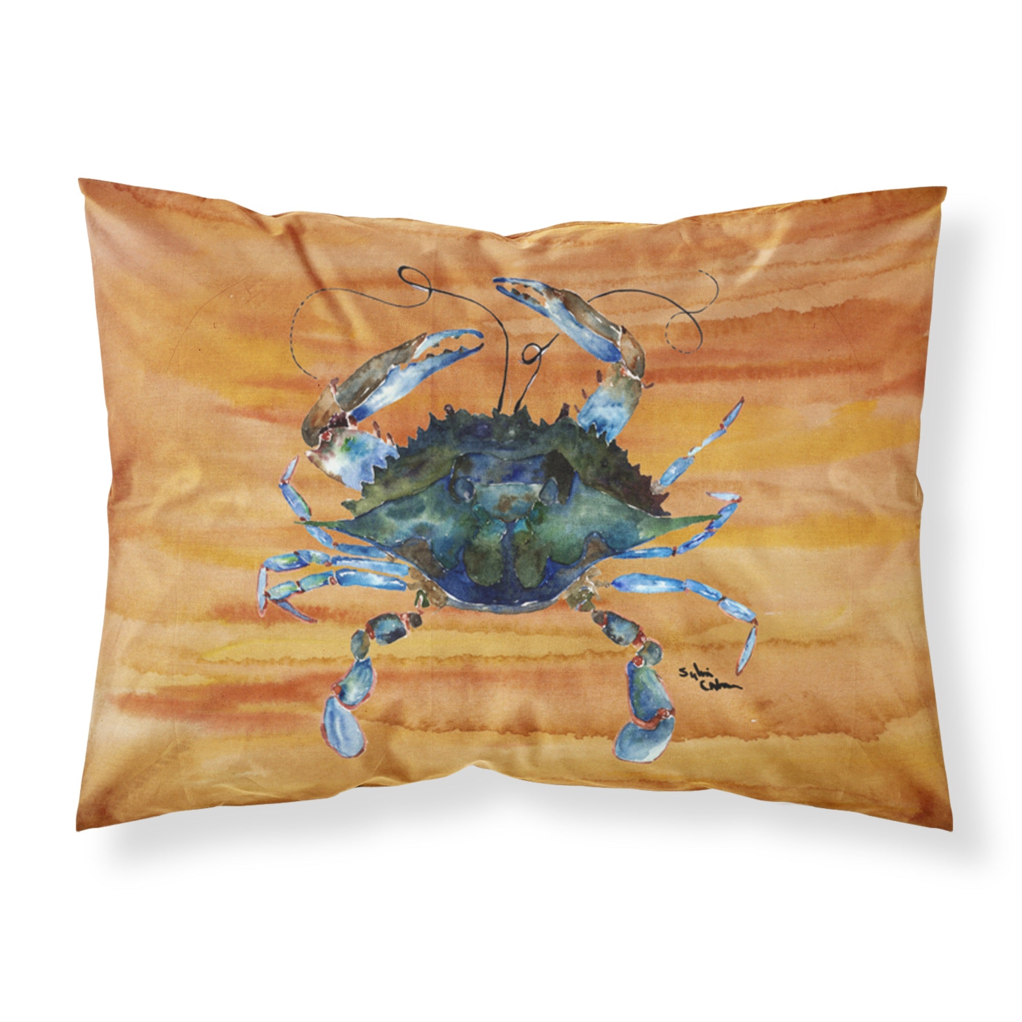 'Caroline'S Treasures 8143Pillowcase Crab Moisture Wicking Fabric Standard Pillowcase, Large, Multicolor'