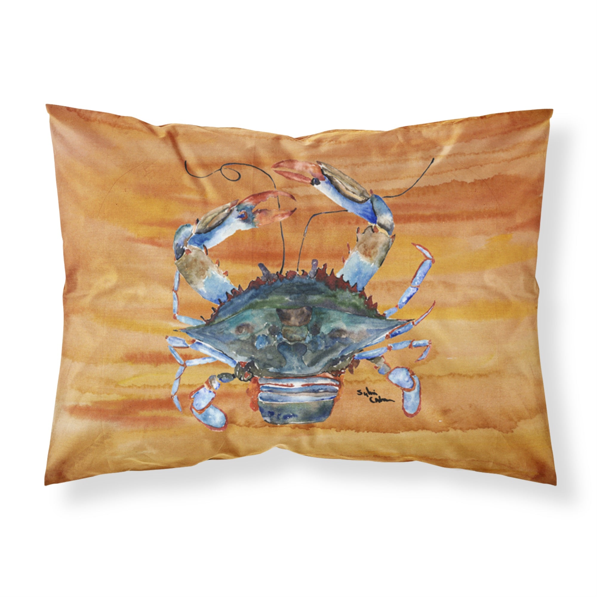 'Caroline'S Treasures 8144Pillowcase Crab Moisture Wicking Fabric Standard Pillowcase, Large, Multicolor'