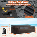 Likorlove 100% Waterproof Outdoor Sofa Cover, 78'' Wx 33'' Dx 32'' H Patio Furniture Covers Waterproof, Windproof 2-Seater Sofa