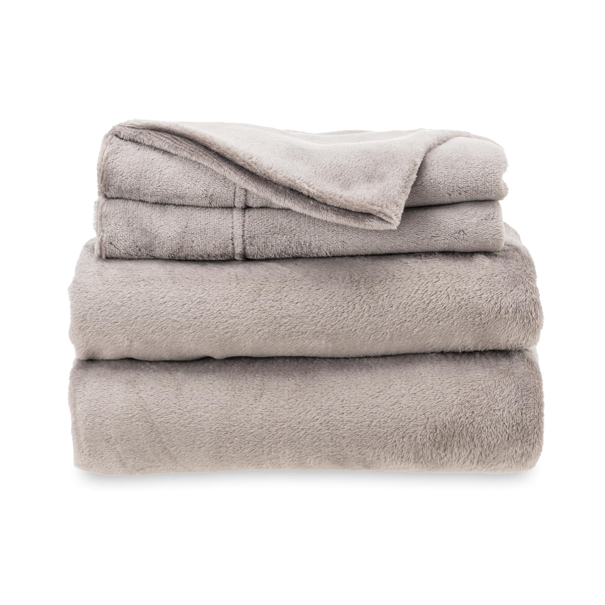 Berkshire Blanket Classic Velvetloft Warm Sheet Set, Queen Size Sheet Set, 4 Piece Velvety Soft Heavyweight Flannel Bedding With