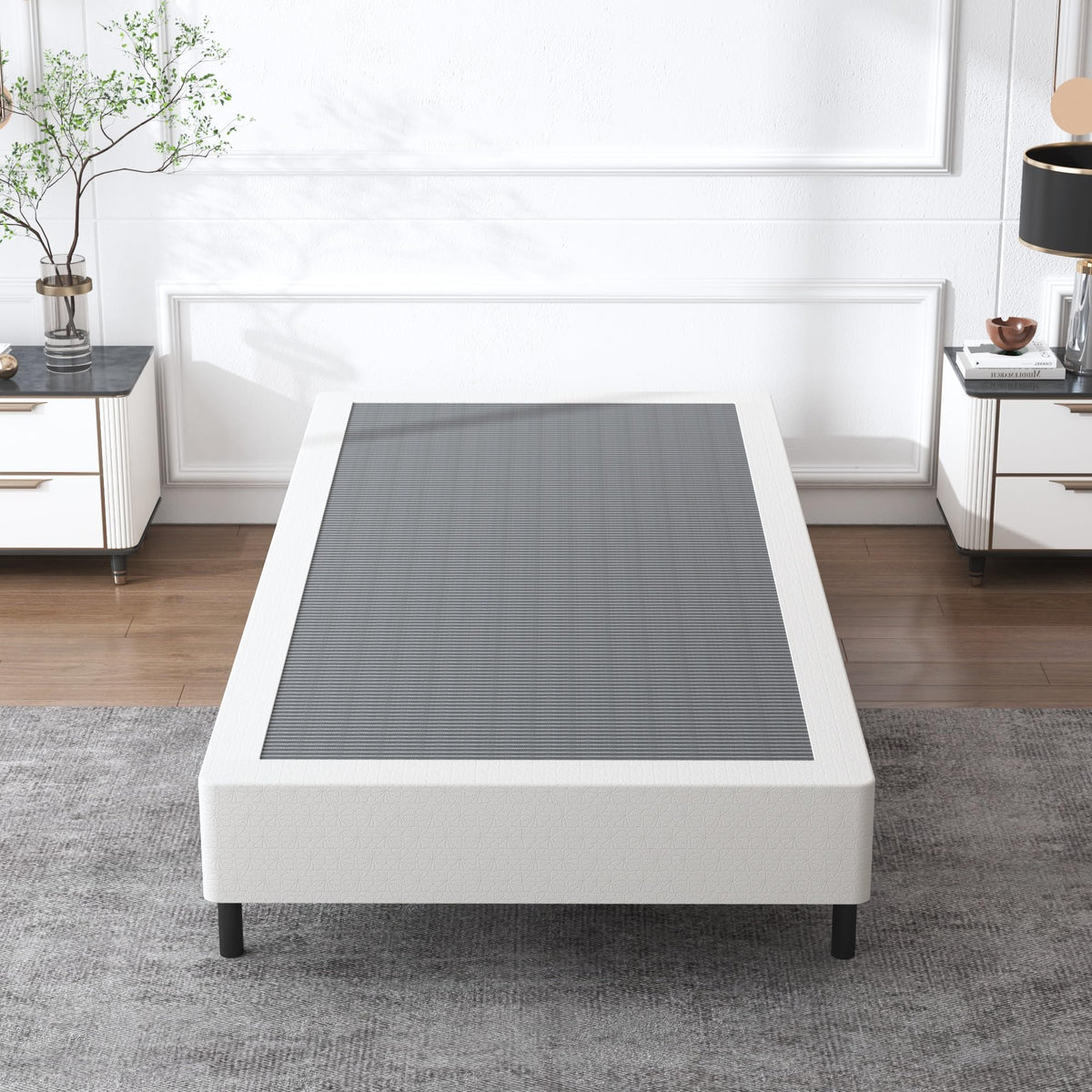 XINXINYAN Twin Box Spring 9 Inch High, Heavy Duty Box Spring Twin Mattress Foundation, Sturdy Metal Box Springs Only with Fabric