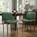 Yafiti Dining Chairs Set Of 2, Dining Room And Kitchen Chairs, Mid Century Modern Accent Chair, Upholstered Pu Leather Chairs Fo