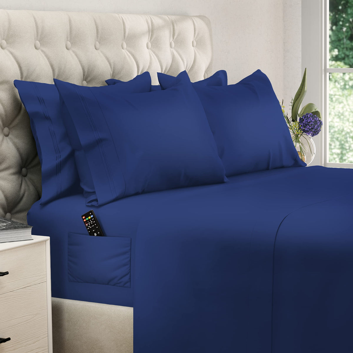 Dreamcare California King Sheets - Cooling Bed Sheets - 6Pcs Set - Cal King Sheets - California King Sheet Sets - Luxury Soft &