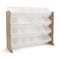 Humble Crew Supersized Toy Storage Organizer with 16 Removable Bins, Natural/White - Large Toy Storage for Toddlers Ideal for Ki