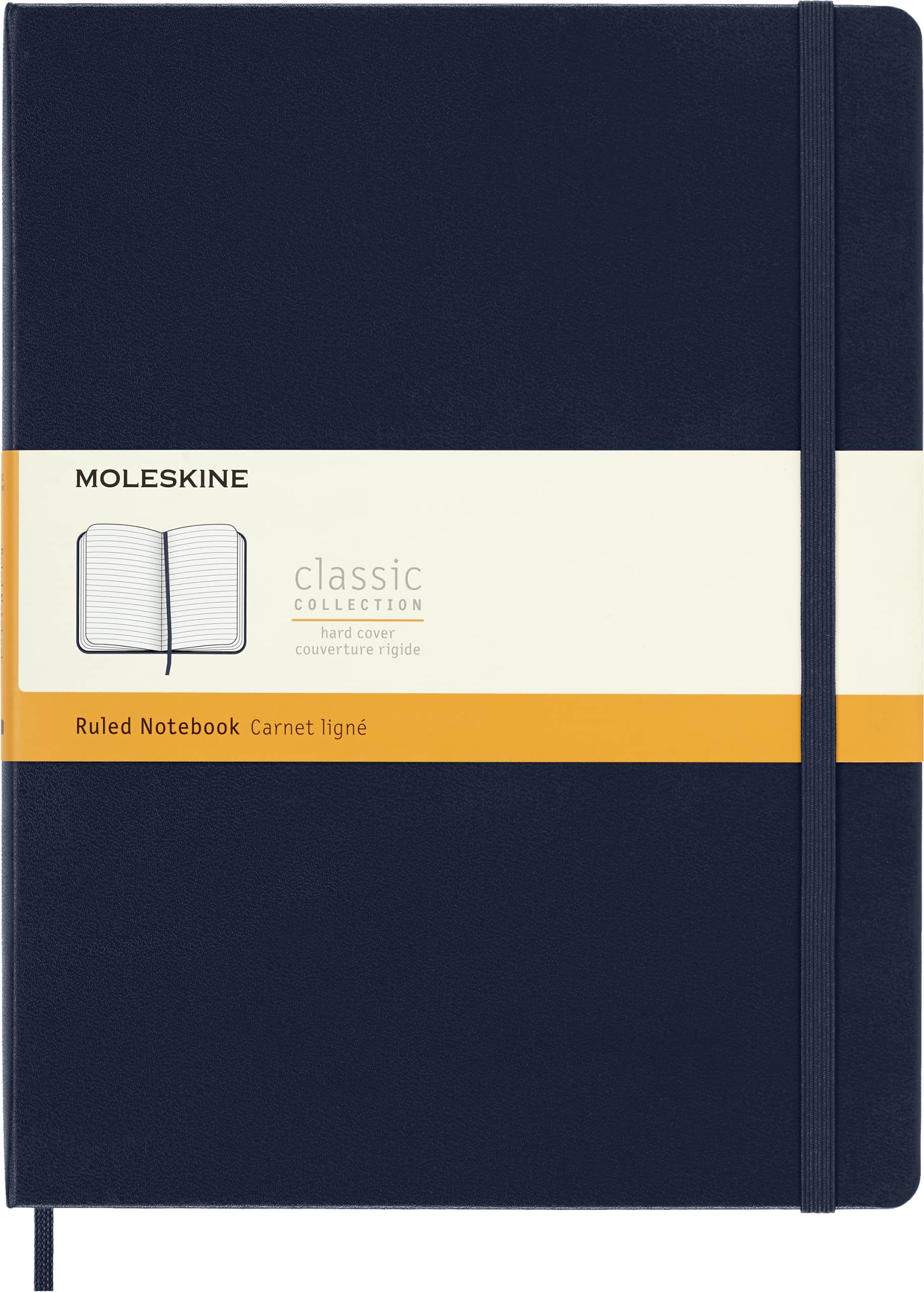 Moleskine Classic Notebook, Hard Cover, Xl (7.5' X 9.5') Ruled/Lined, Sapphire Blue, 192 Pages