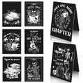 Wxiben Skeleton Coffin Magnetic Bookmark - 8 Pcs Gothic Skeleton Magnetic Bookmarks Skull Horror Book Mark Magnets Page Marker C
