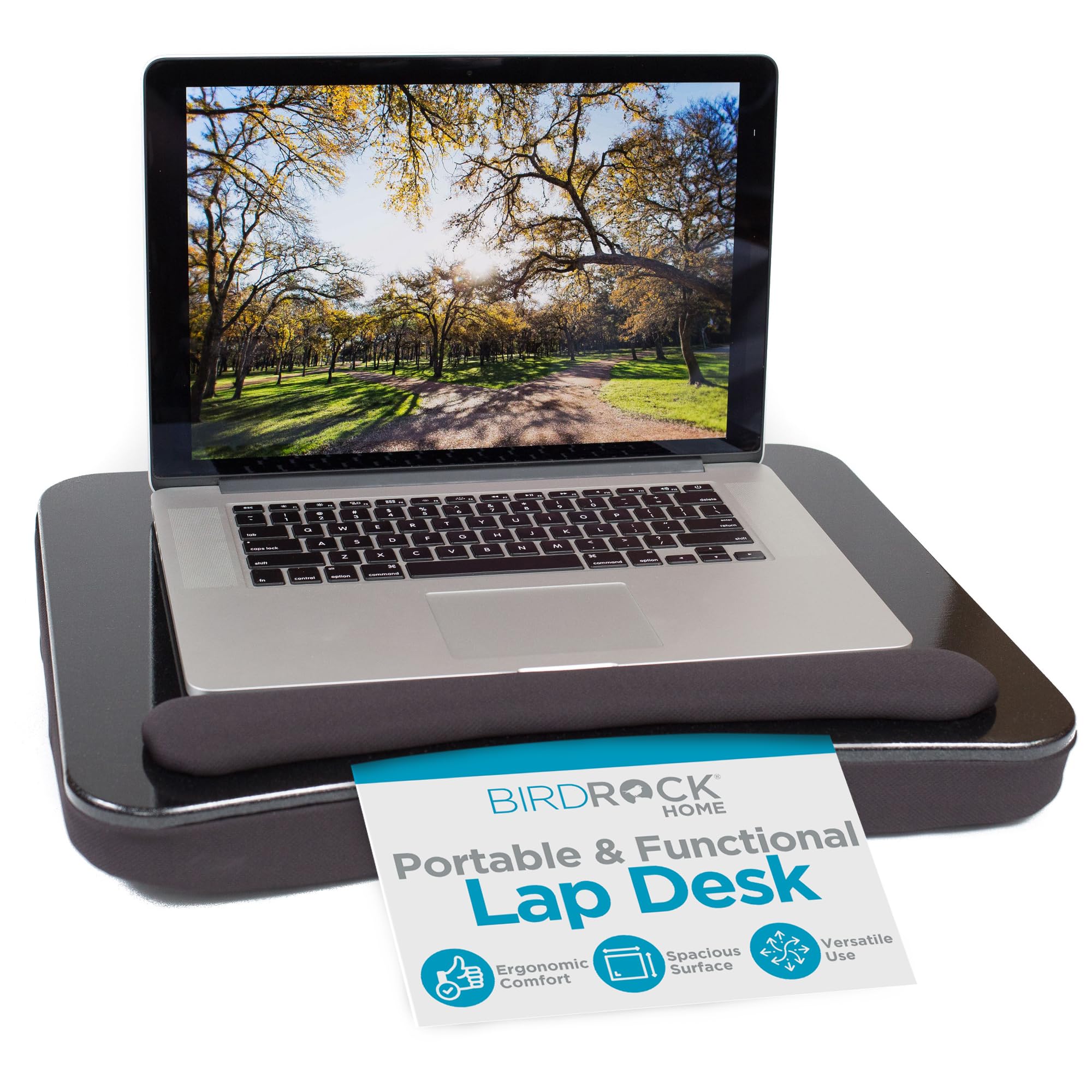 Sofia + Sam Lap Desk W/Memory Foam Cushion - Large Surface For Crafts, Reading - For Laptops Up To 17 Inches - Cushioned Tray Fo