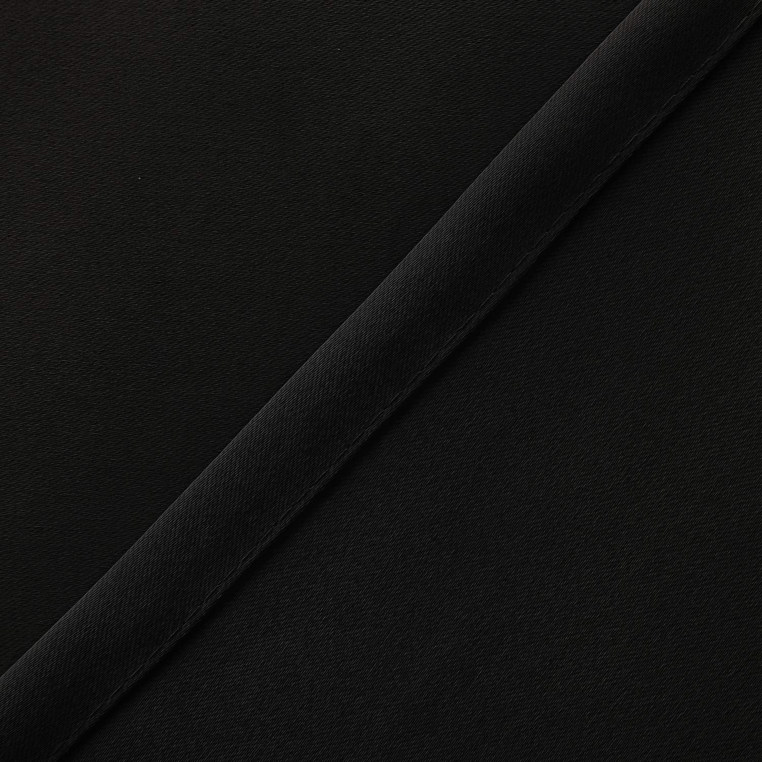 Hiasan Black Valance Curtains Blackout Rod Pocket Window Curtain Valances For Kitchen, 52 X 18 Inches Length, 1 Panel