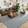Amearea Large Modern Area Rugs for Bedroom Living Room, 6x9 Feet Grey Thickened Memory Foam Rug, Fluffy Indoor Washable Rugs Non