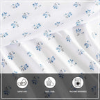 Wrangler - Sheet Set, Breathable & Wrinkle Resistant Bedding, Includes Matching Sham & Pillowcases, Yellowstone Inspired, Floral Luxurious Bedding Set (Sketchy Ditsy Blue, Queen)