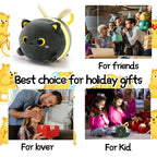 Lsydcarm Black Cat Bee Plush Pillow, 8' Cute Black Cat Honeybee Stuffed Animals, Kawaii Bee Cat Plushie, Soft Stuffed Bee Cat P