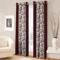 Kiara Creations 1 Piece Modern Printed Curtains for Window 6 Feet, Brown