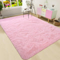 HOMORE Pink Area Rug, 5x8 Fluffy Shag Rugs for Living Room, Soft Bedroom Rugs for Girls Room Decor, Cute Carpets for Kids Room, 