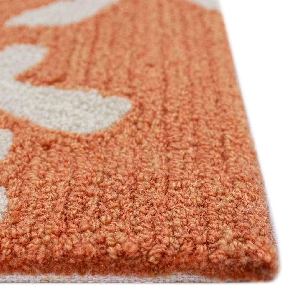 Liora Manne Capri Coastal Indoor/Outdoor Rug, 8' Round, Coral Border Orange