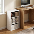 Mikkagu 3Tier Bookshelf, Cube Storage Organizer Bookcase, Book Shelf with Open Shelf, 11 x 17 x 26, for Home Office, Living Roo