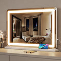 ZL ZELing Vanity Mirror with Lights, 32  x 23 , LED Makeup Mirror, Dimmable 3-Color Lighting, 5X Magnification, Touch Screen Con