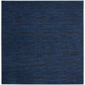 Nourison Essentials Indoor/Outdoor Midnight Blue 9' X Square Area Rug, Easy Cleaning, Non Shedding, Bed Room, Living Room, Dinin