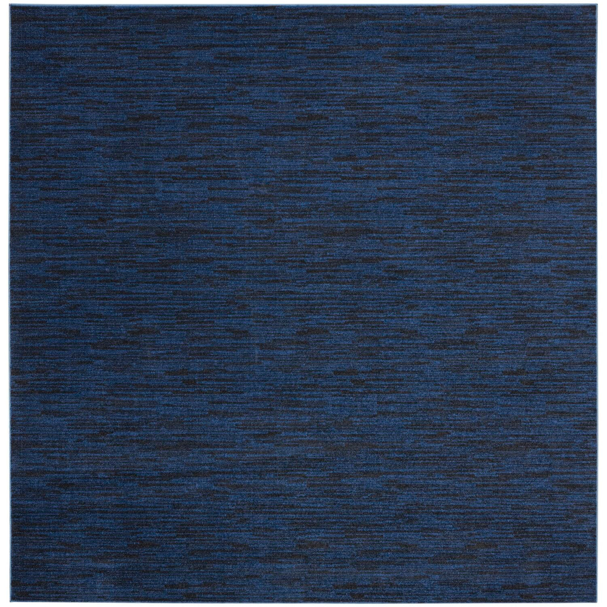 Nourison Essentials Indoor/Outdoor Midnight Blue 9' X Square Area Rug, Easy Cleaning, Non Shedding, Bed Room, Living Room, Dinin