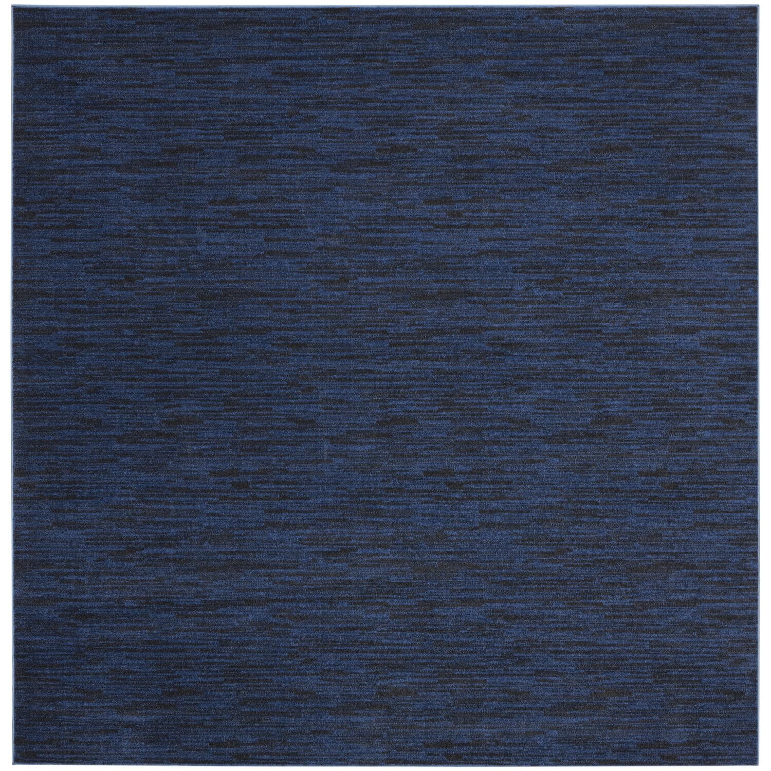 Nourison Essentials Indoor/Outdoor Midnight Blue 9' X Square Area Rug, Easy Cleaning, Non Shedding, Bed Room, Living Room, Dinin