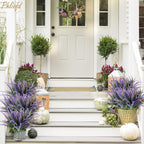 Phliofd 32Pcs Artificial Grass Fake Plants 17.3In Outdoor Plants Uv Resistant Faux Greenery Stems Fake Grass For Home Window Gar