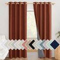 NICETOWN 100% Absolutely Blackout Linen Curtains with Thermal Insulated White Liner, 52 Wide, 2 Panels, 84 Long Drapes, Retro Bu