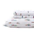 Eddie Bauer Kids - Queen Sheets, Stain Resistant Kids Bedding, Ideal for Toddler Bedding Set (Fish Lake White, Queen)