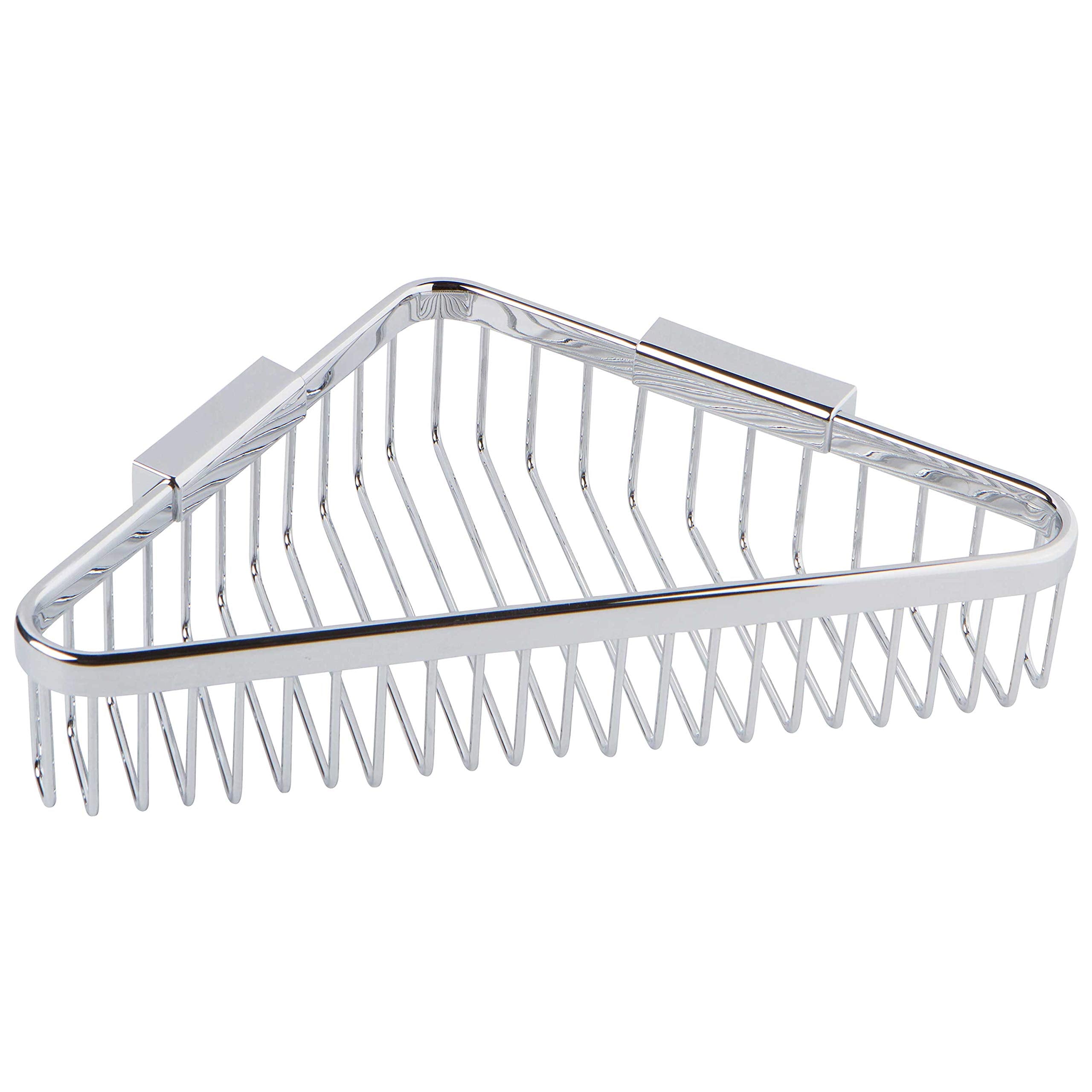 Ginger 553DG/PC Hotelier Wall Mounted Deep Corner Shower Basket, Polished Chrome