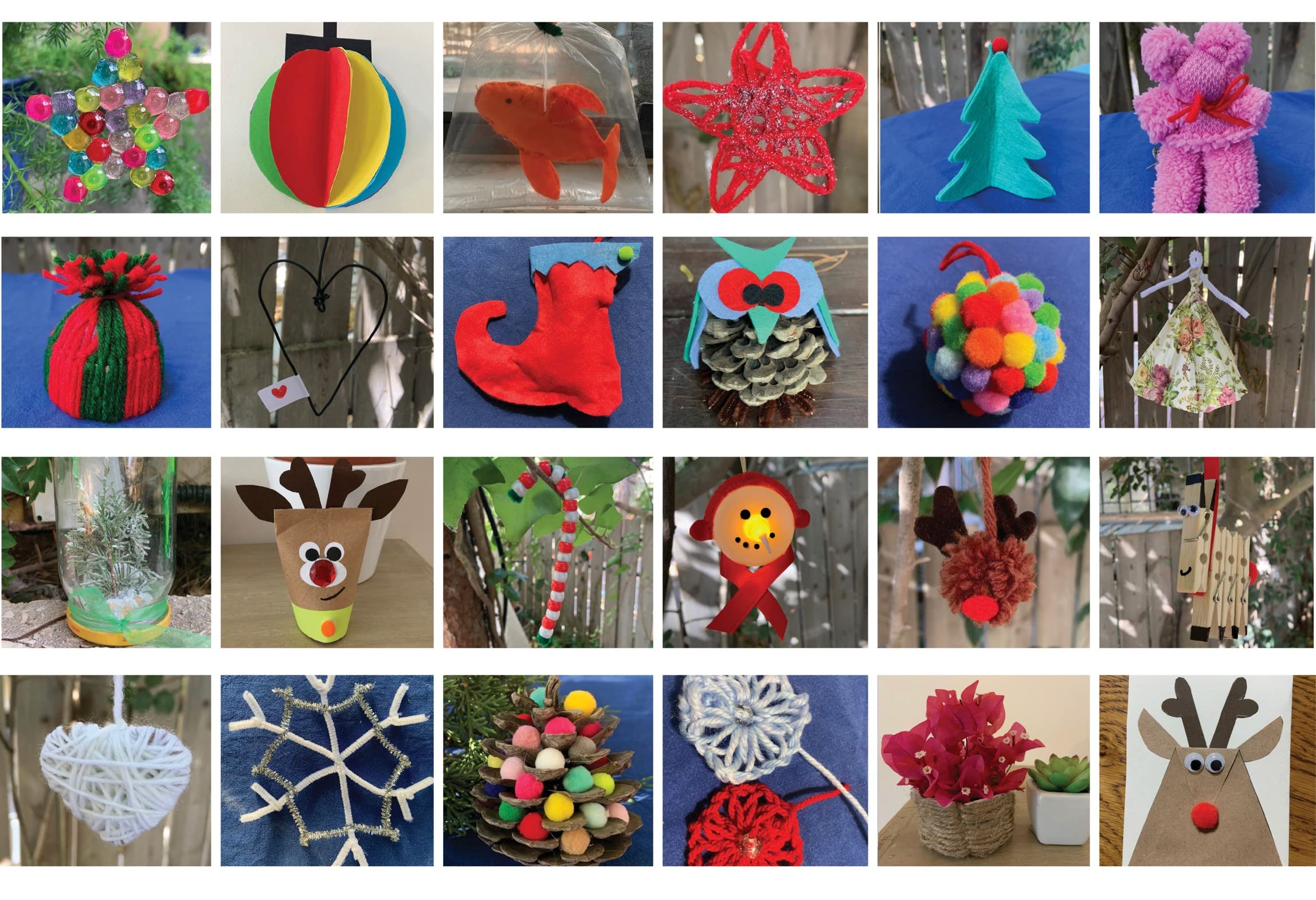 2024 Christmas Countdown Advent Calendar. Beautiful Diy Arts & Crafts Ornaments & Decorations Handmade By Your Kids. 24 Days, Al