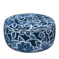 LVTXIII Indoor/Outdoor Inflatable Ottoman with Handle D21 x H9 Inch, Weather-Resistant Round Footstool Pouf for Patio Camping Li