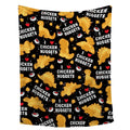 Chicken Nuggets Blanket - Ultra Soft Dino Nugget Flannel Blanket For Kids - Funny Food Blanket Home Decor For Bed Couch Living R