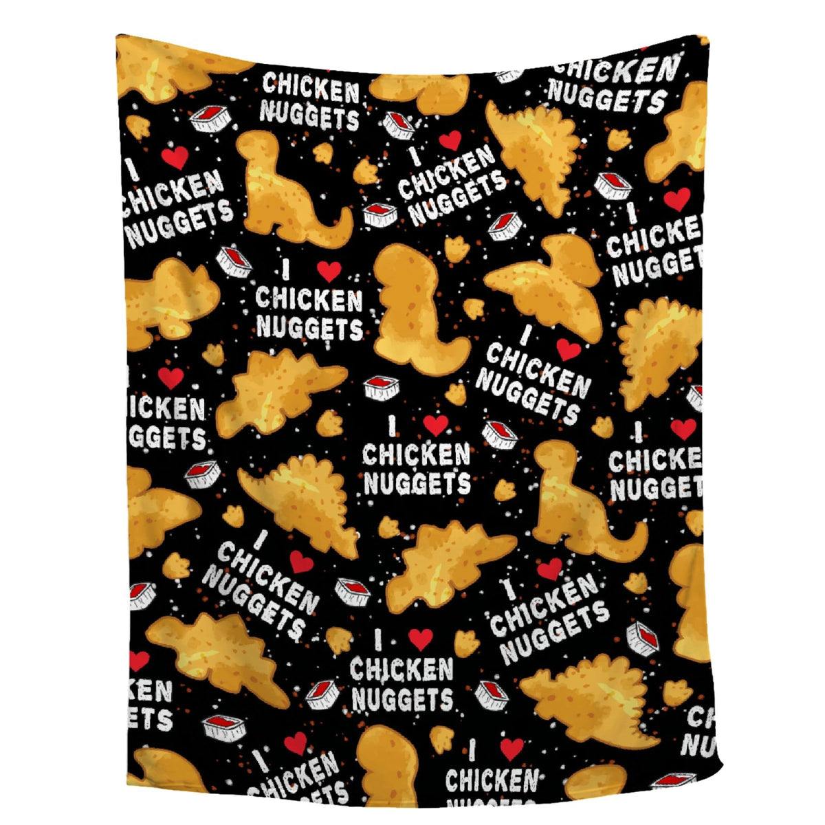 Chicken Nuggets Blanket - Ultra Soft Dino Nugget Flannel Blanket For Kids - Funny Food Blanket Home Decor For Bed Couch Living R