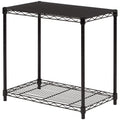 Amazon Basics 2-Shelf Stackable Storage, 13.3 D x 23.2 W x 22.2 H, Black