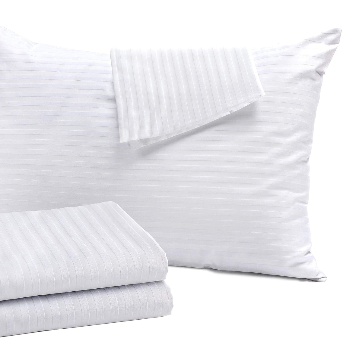 Niagara 12 Pack Standard Pillow Protectors With Zipper, Soft Quiet Cotton Sateen, Effective Dust Protection, Stay In Place Pillo