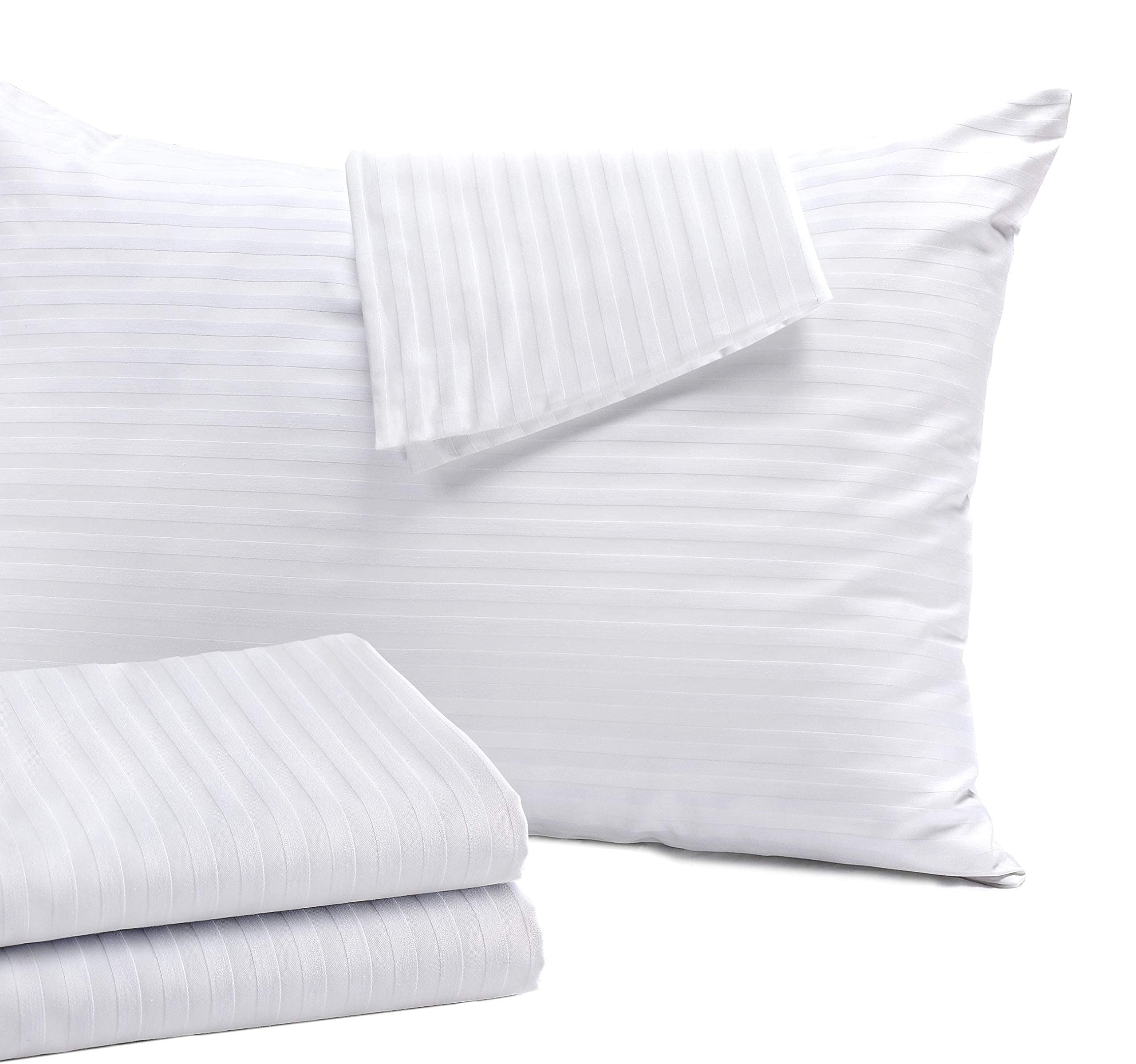 Niagara 12 Pack Standard Pillow Protectors With Zipper, Soft Quiet Cotton Sateen, Effective Dust Protection, Stay In Place Pillo