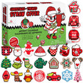 Advent Calendar 2024 - Christmas Countdown Calendars 24 Days of Surprises with 10mm Straw Toppers - Straw Cover Caps Funny Gifts
