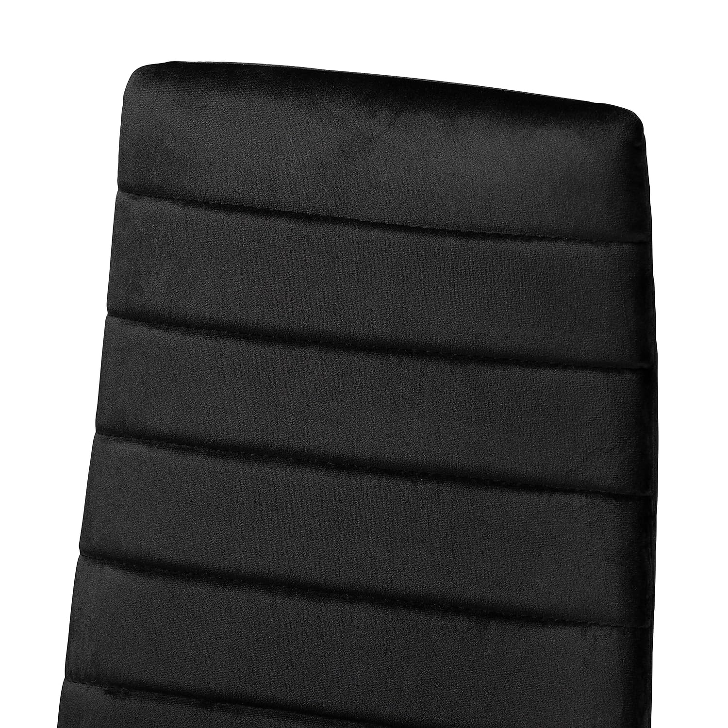 Baxton Studio Armand Glamour Fabric Dining Chair, Black and Gold, 4/Set (193-11773-HiT)