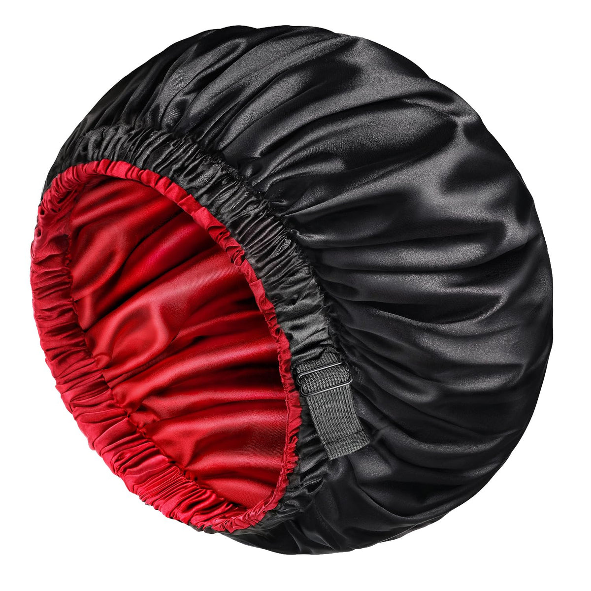 mikimini Satin Bonnet Pack of 2 for Men and Women, Reversible Double Layer Sleeping Silk Bonnet for Curly Hair Braids with Anti-