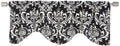 Rlf Home Royal Damask M Shaped Valance, Black