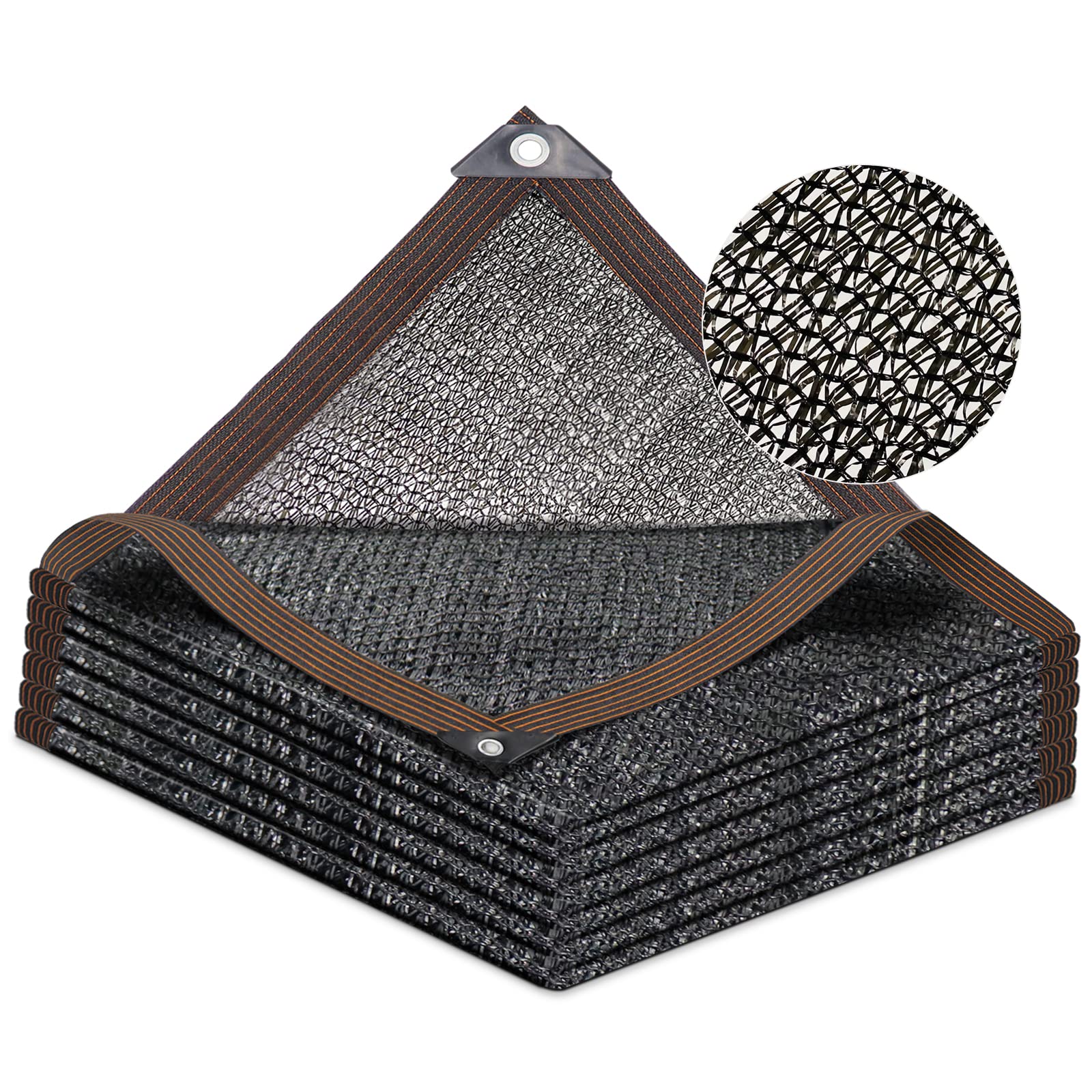 40% Shade Cloth With Grommets, Garden Mesh Shade Tarp Sun Shade Net For Greenhouse Cover Patio Plant Flower Chicken Coop (6.5Ft